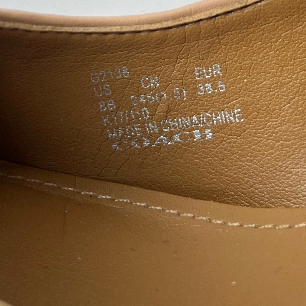 Coach Georgina Leather Pump Tan Beechwood Size 8B - Picture 10 of 12